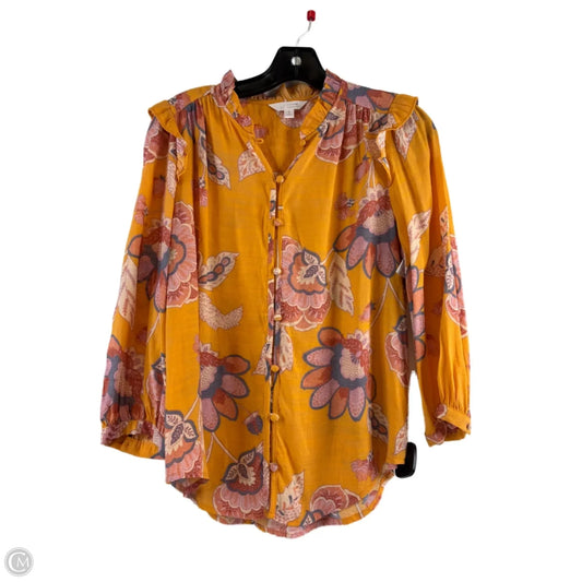Top Long Sleeve By Lc Lauren Conrad In Yellow, Size: S