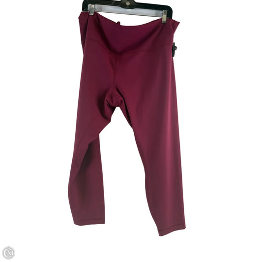 Athletic Leggings Capris By Lululemon In Maroon, Size: 2x
