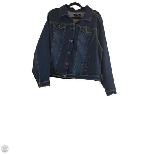 Jacket Denim By 1822 Denim In Blue Denim, Size: 2x