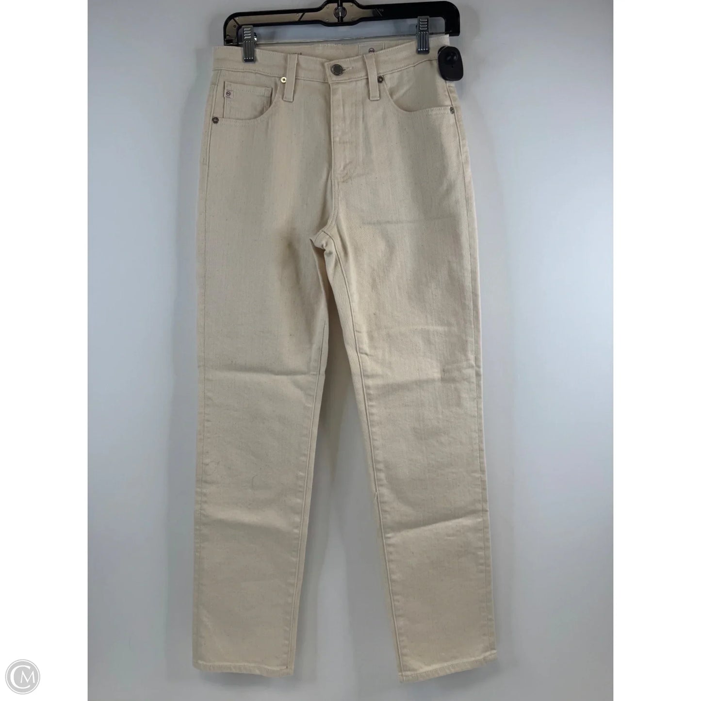 Jeans Straight By Adriano Goldschmied In Cream, Size: 4
