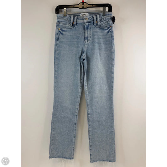 Jeans Straight By Paige In Blue Denim, Size: 4