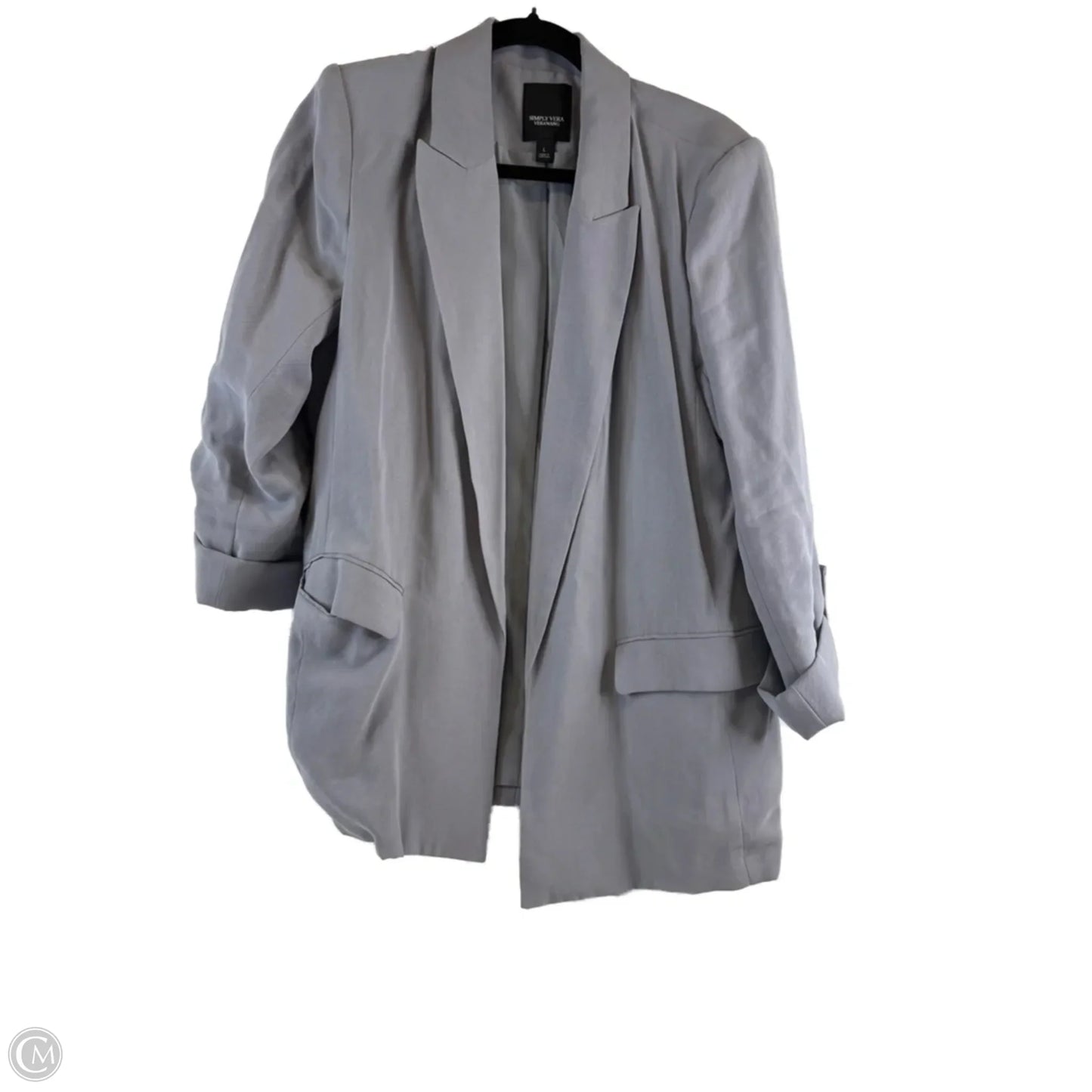 Blazer By Simply Vera In Grey, Size: L