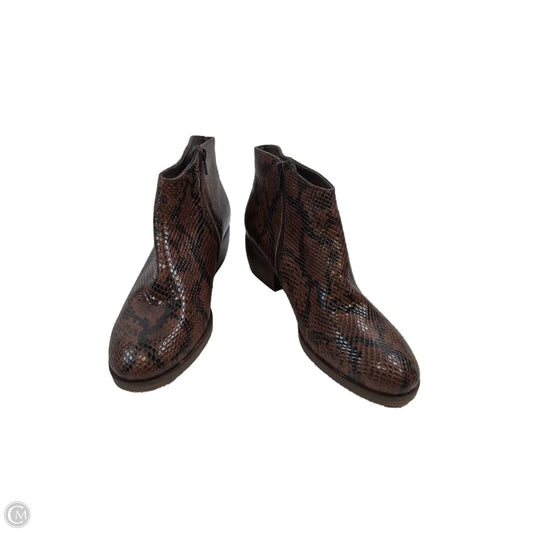 Boots Ankle Heels By Clarks In Snakeskin Print, Size: 10