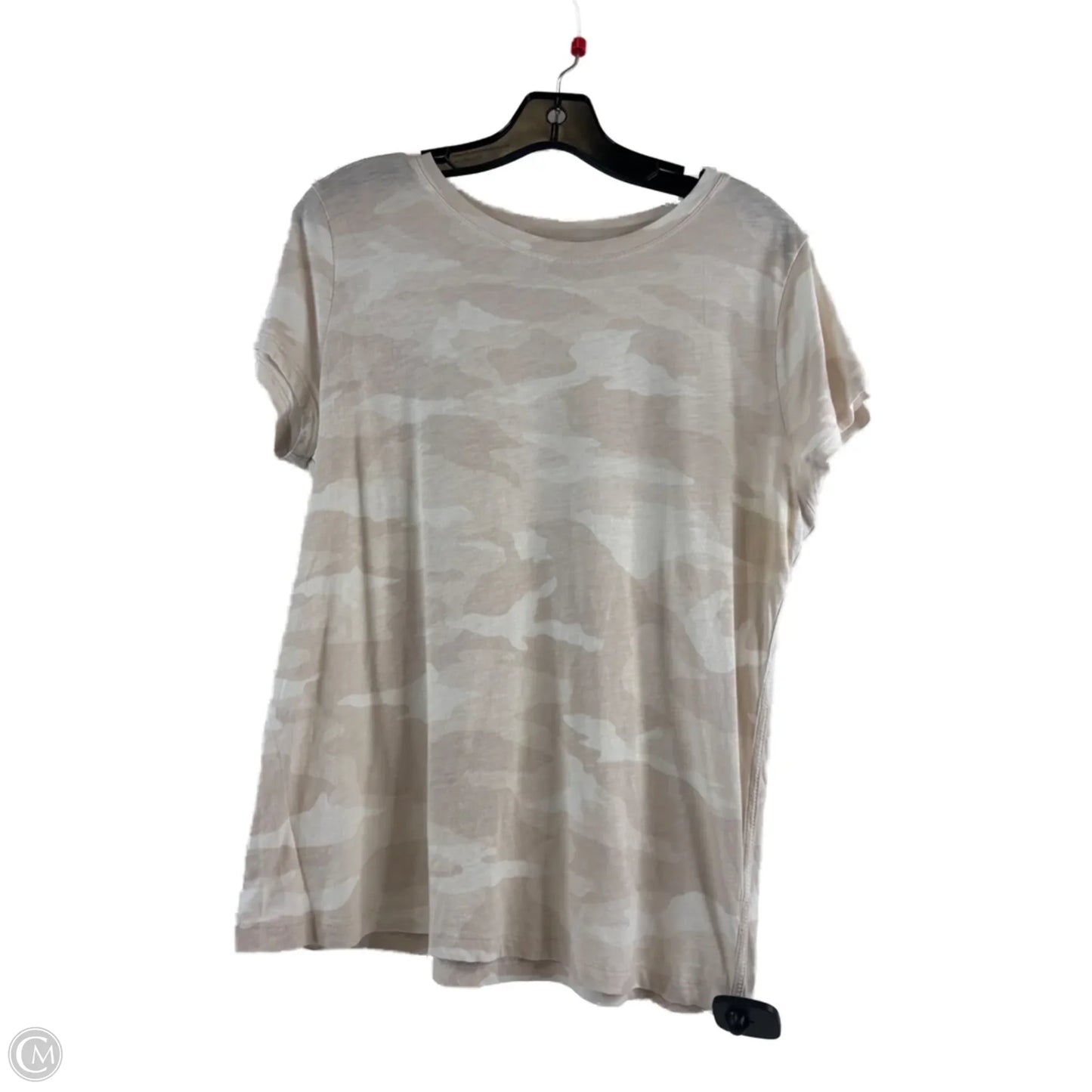 Athletic Top Short Sleeve By Athleta In Camouflage Print, Size: L