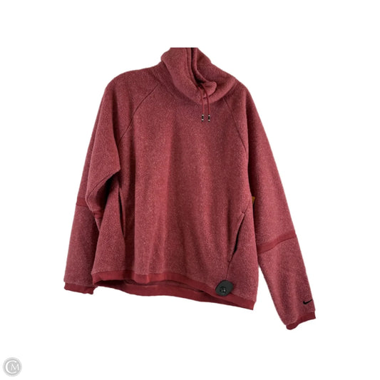 Athletic Sweatshirt Collar By Nike Apparel In Red, Size: L