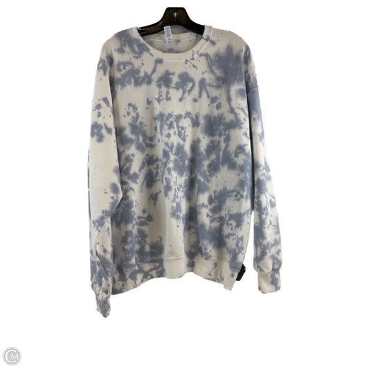 Sweatshirt Crewneck By Clothes Mentor In Blue & White, Size: Xl