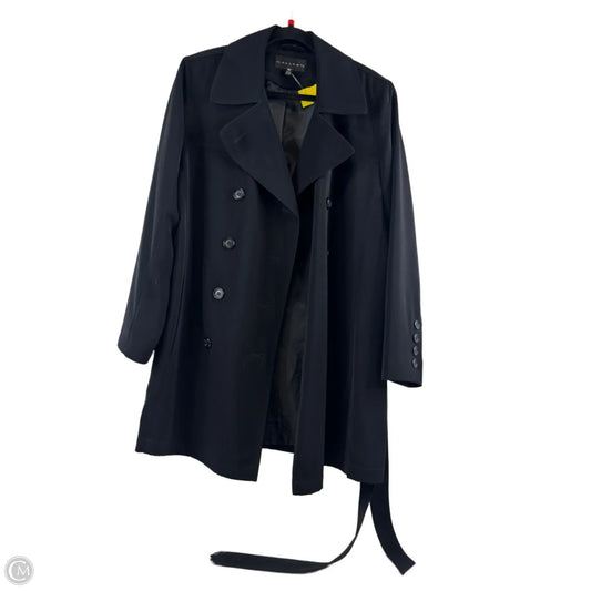 Coat Trench Coat By Gallery In Black, Size: M