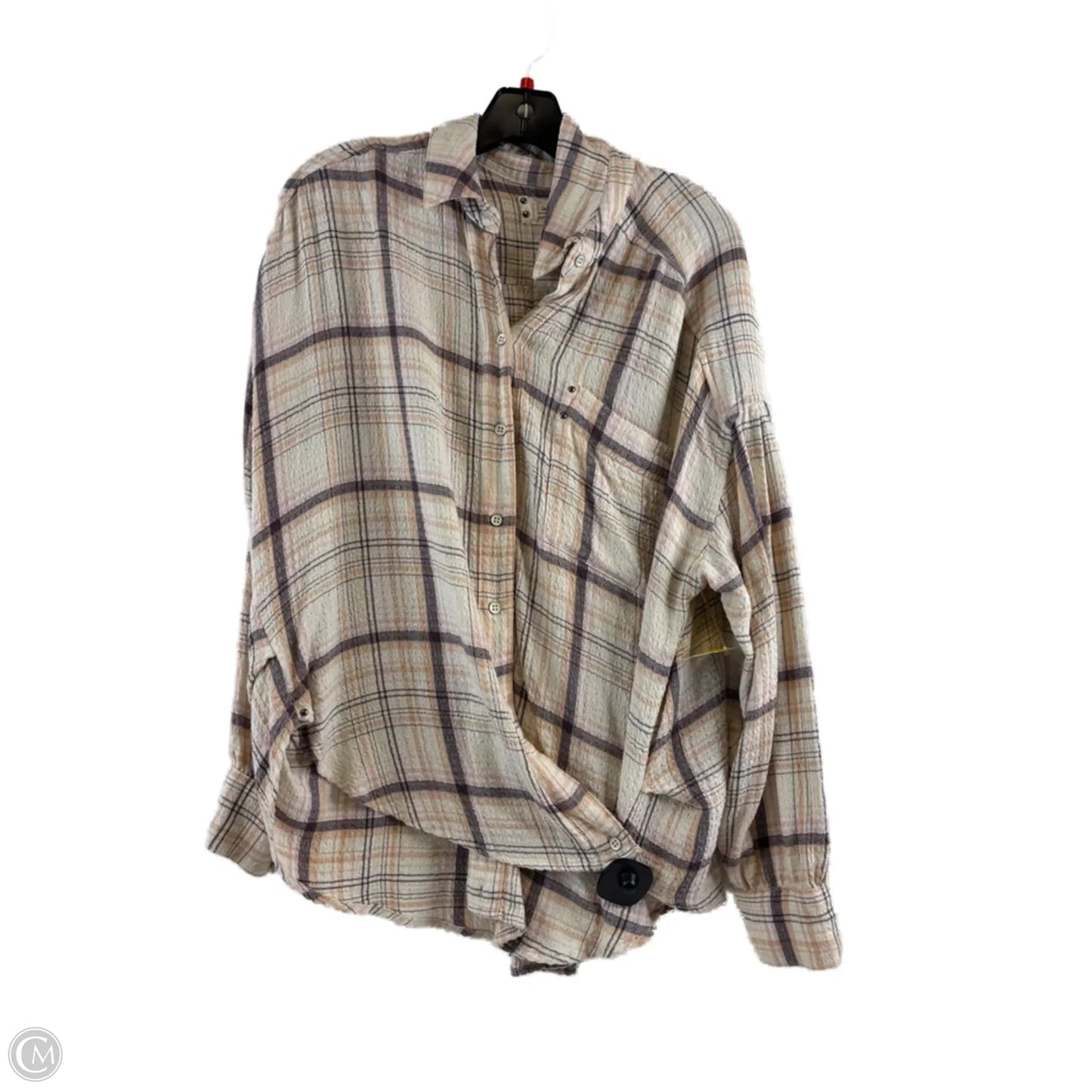 Top Long Sleeve By We The Free In Plaid Pattern, Size: Xs