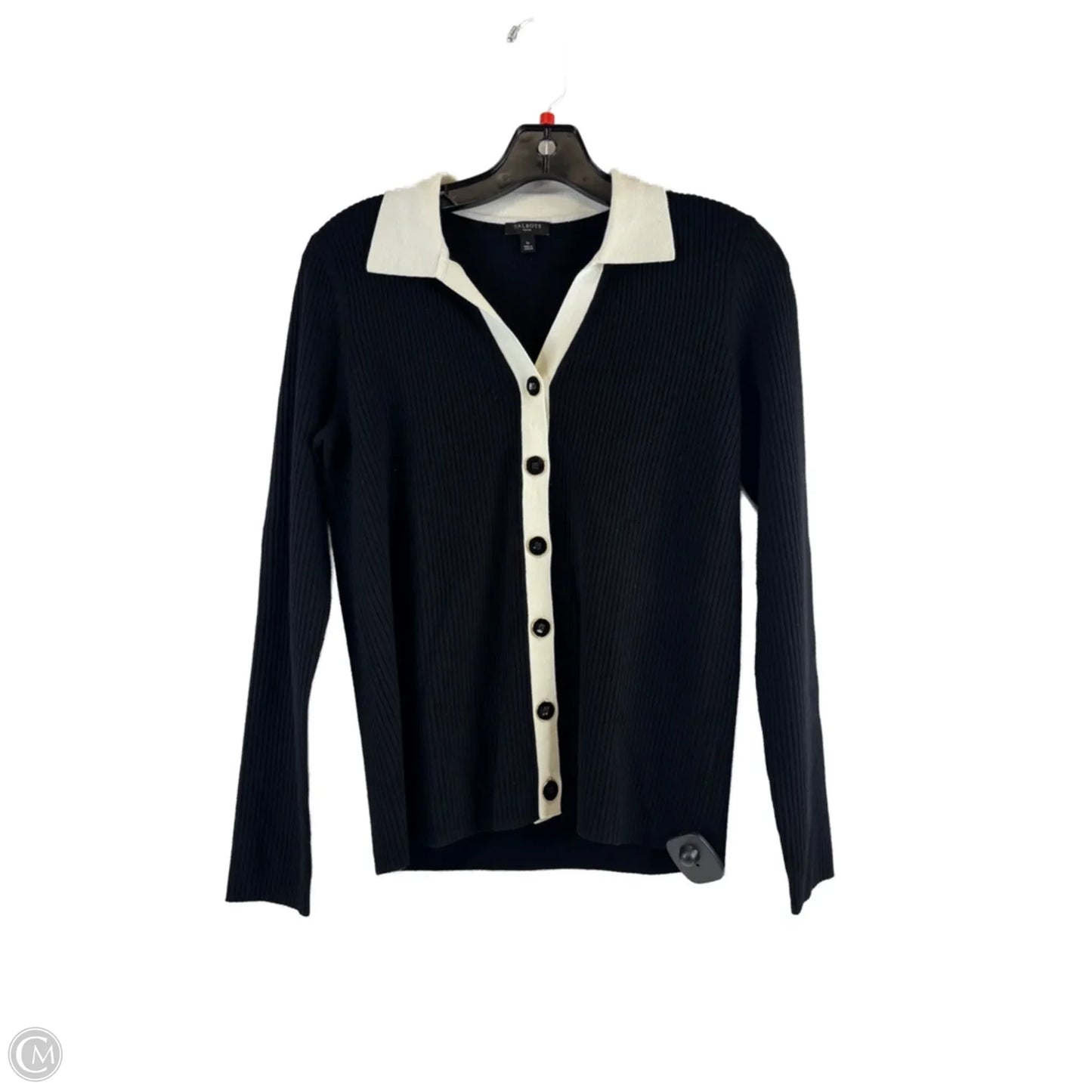 Cardigan By Talbots In Black & White, Size: Sp