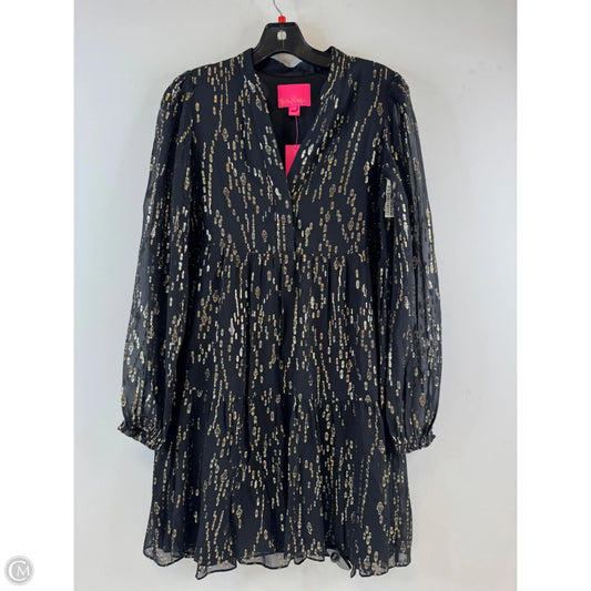 Dress Designer By Lilly Pulitzer In Black & Gold, Size: S