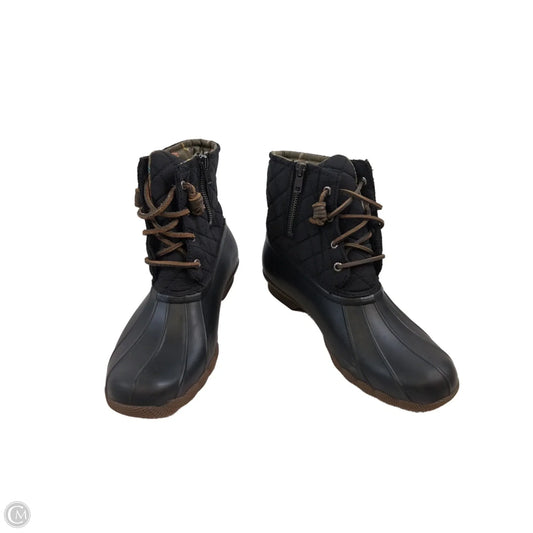 Boots Ankle Flats By Sperry In Black, Size: 9