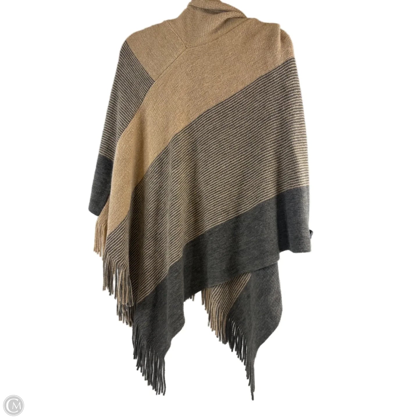 Poncho By Chicos In Tan, Size: Osfm