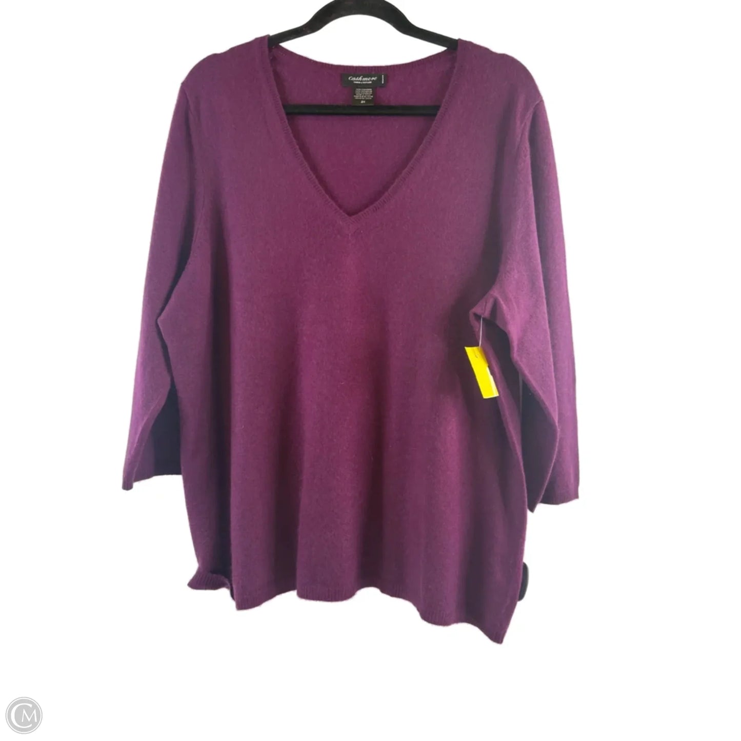 Sweater Cashmere By Lord And Taylor In Purple, Size: 2x