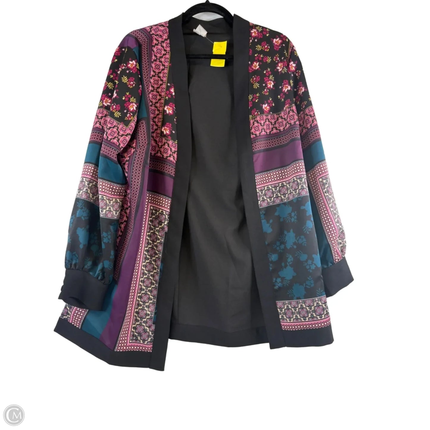 Cardigan By Chicos In Black & Pink, Size: M