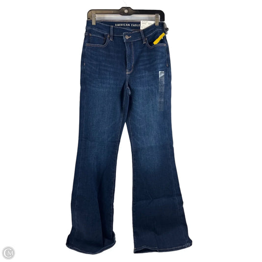 Jeans Flared By American Eagle In Blue Denim, Size: 8