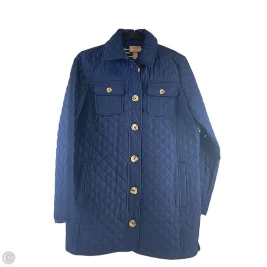 Jacket Puffer & Quilted By Chicos In Blue, Size: M
