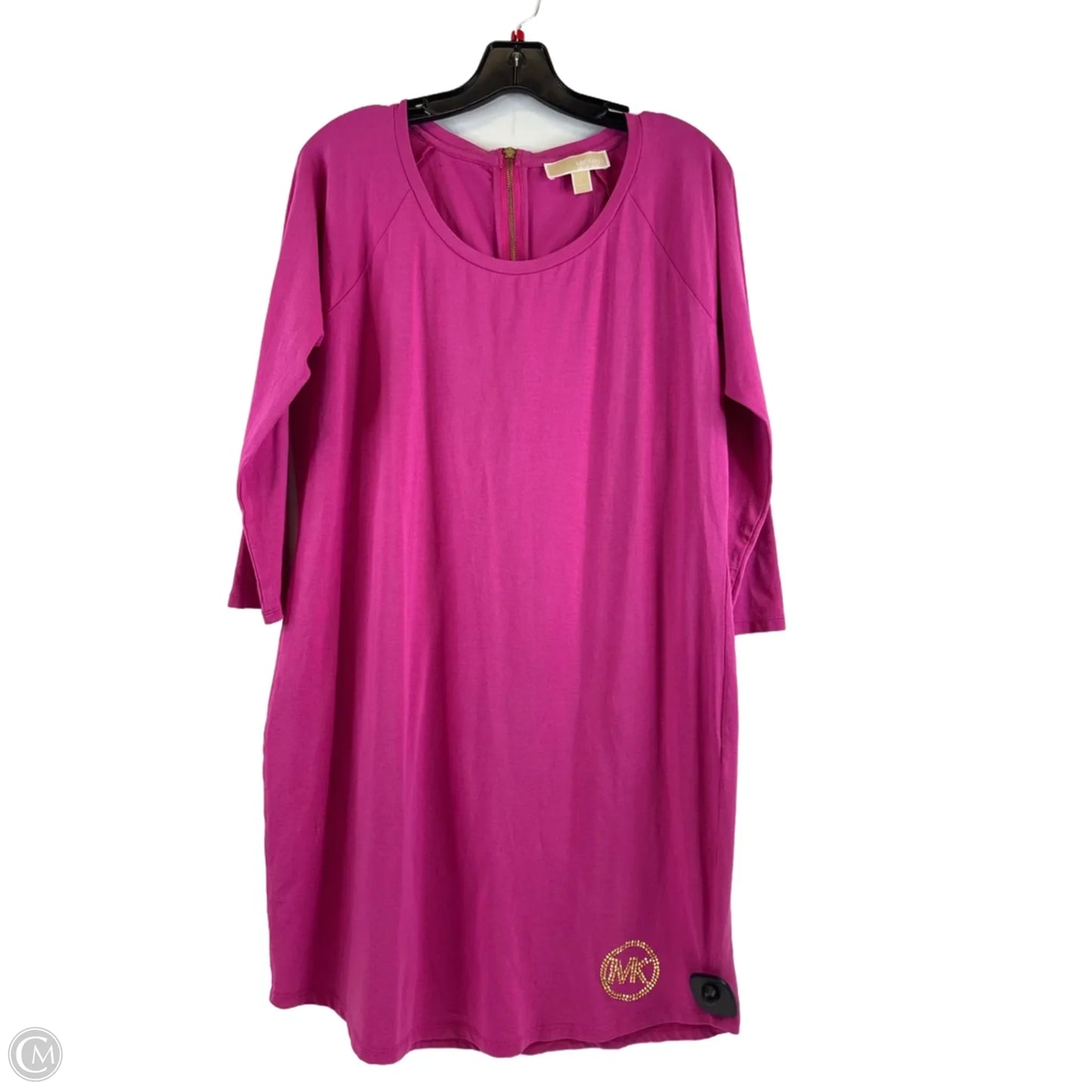 Top 3/4 Sleeve By Michael By Michael Kors In Pink, Size: L