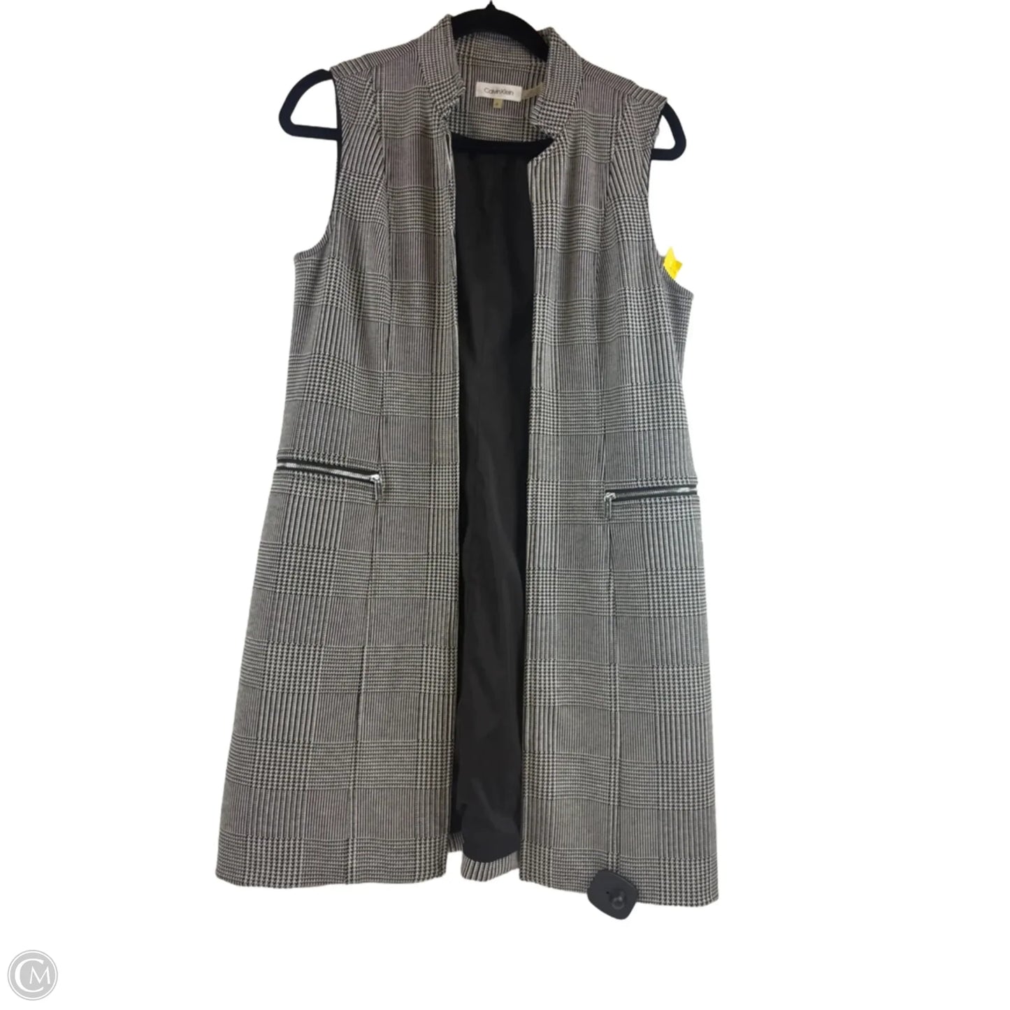Vest Other By Calvin Klein In Black & Grey, Size: S