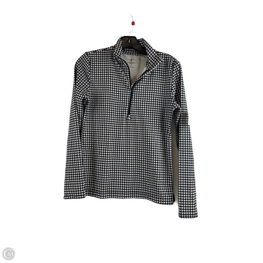Athletic Top Long Sleeve Collar By Lou And Grey In Black & White, Size: S