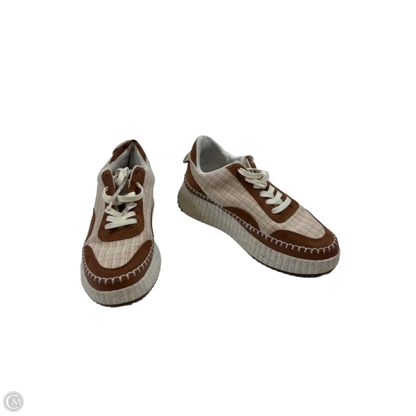 Shoes Sneakers Platform By Universal Thread In Brown & Cream, Size: 10