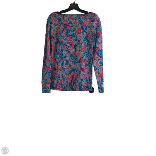 Top Long Sleeve Designer By Lilly Pulitzer In Blue & Red, Size: Xs