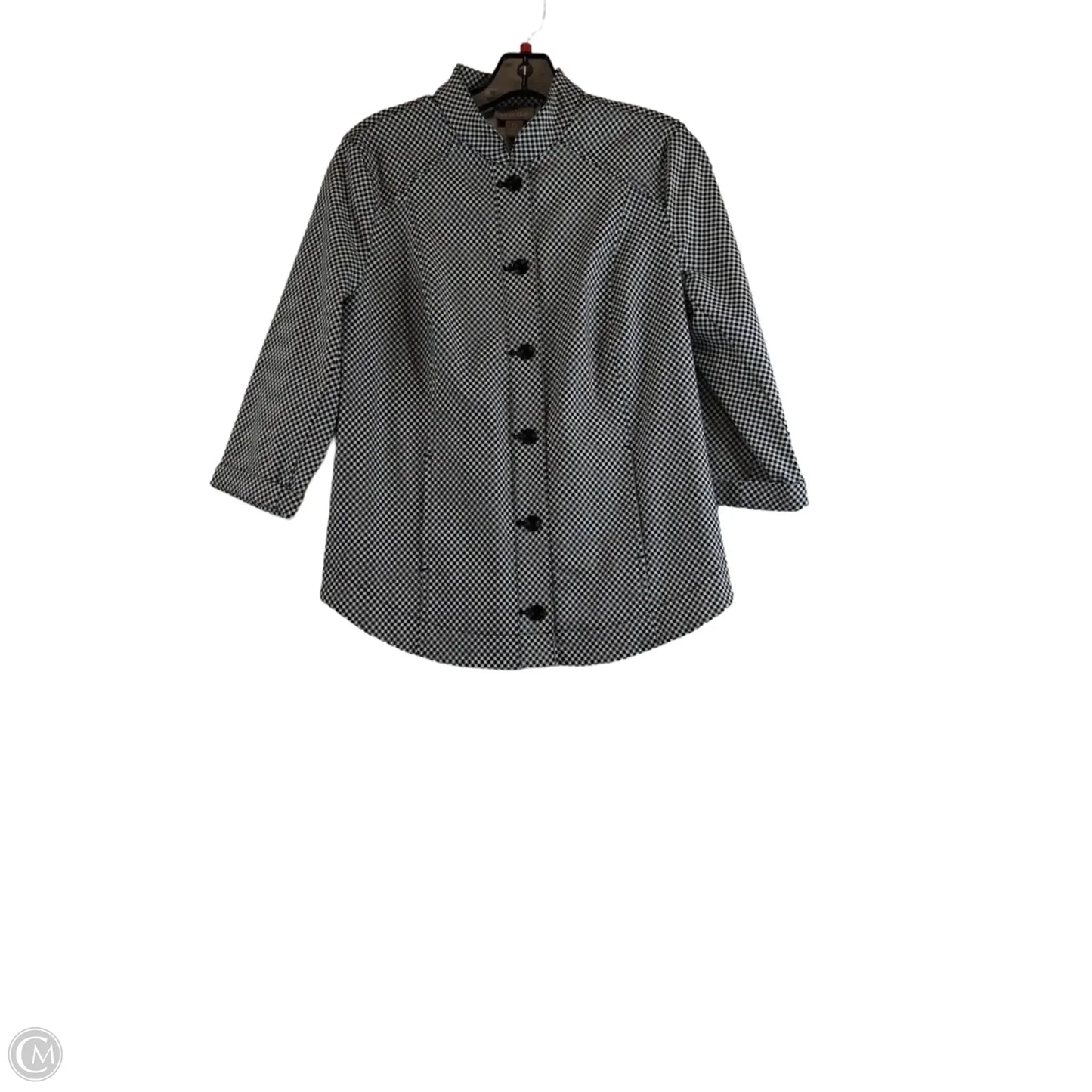 Blazer By Chicos In Black & White, Size: S