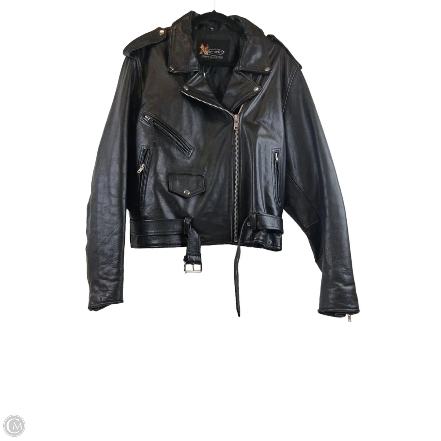Jacket Moto Leather By Clothes Mentor In Bronze, Size: 3x