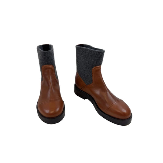 Boots Ankle Heels By J. Crew In Brown, Size: 9