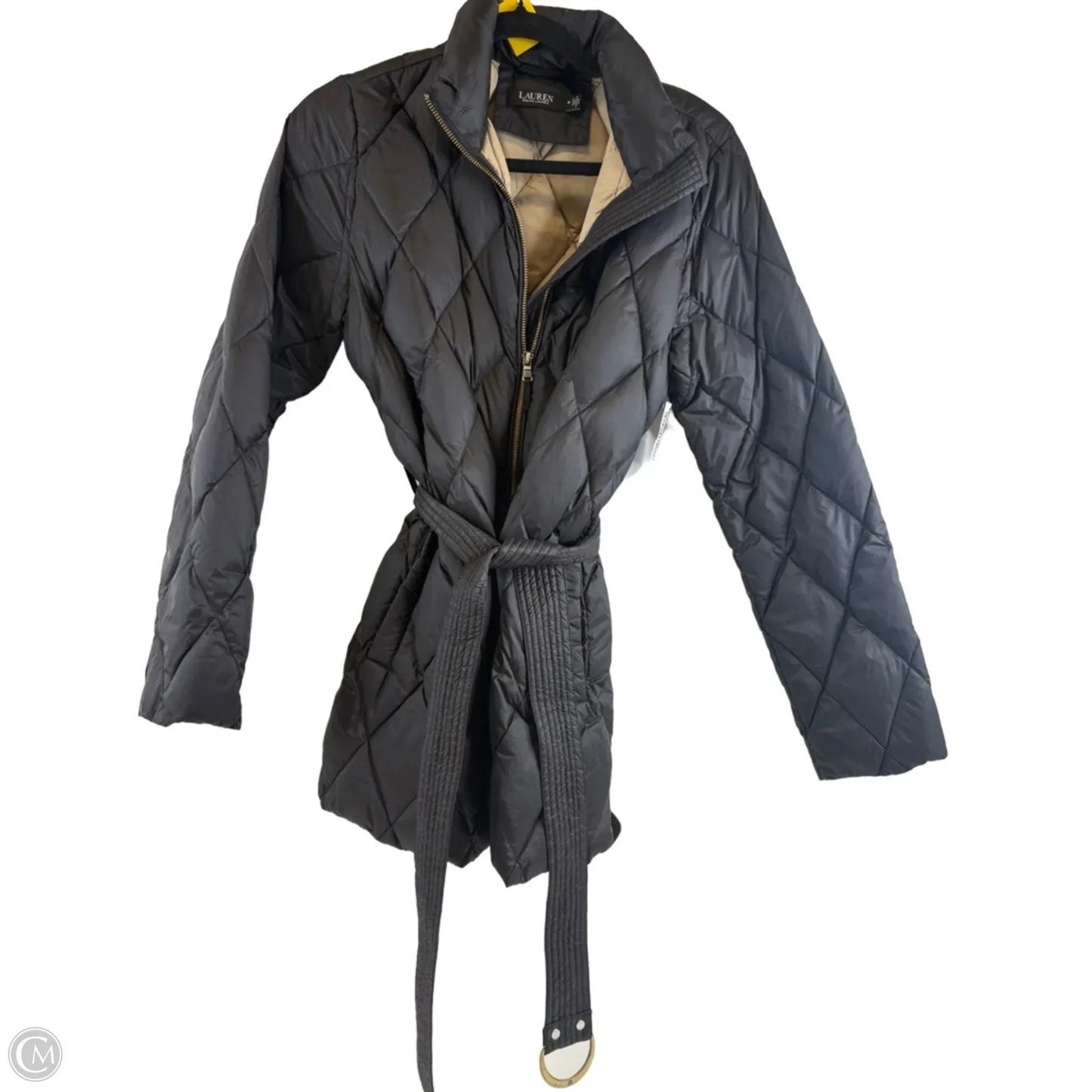 Jacket Puffer & Quilted By Lauren By Ralph Lauren In Black, Size: M