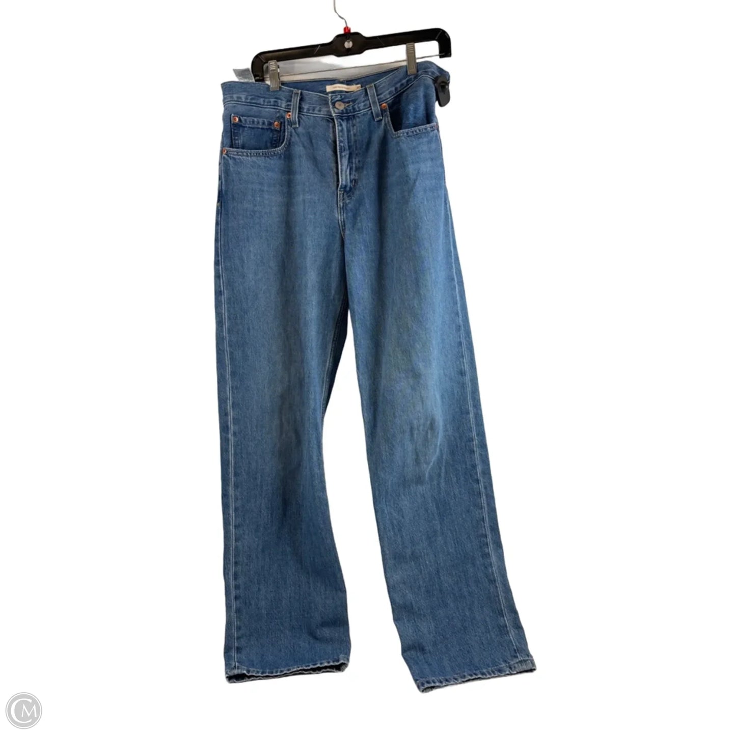 Jeans Straight By Levis In Blue Denim, Size: 8