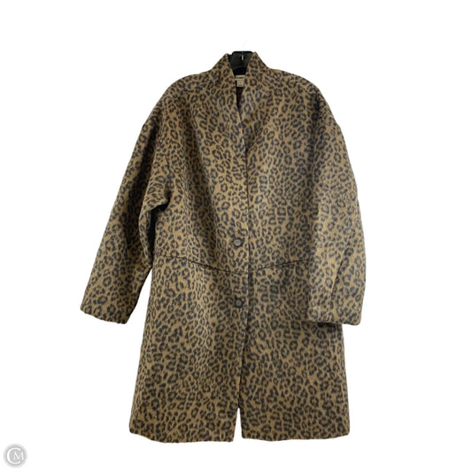 Jacket Faux Fur & Sherpa By Old Navy In Leopard Print, Size: L
