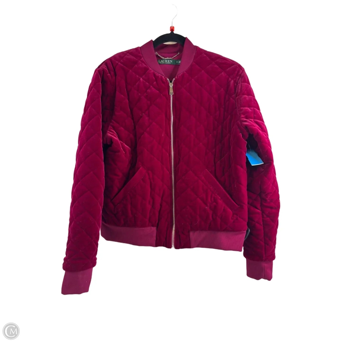 Jacket Puffer & Quilted By Lauren By Ralph Lauren In Maroon, Size: M