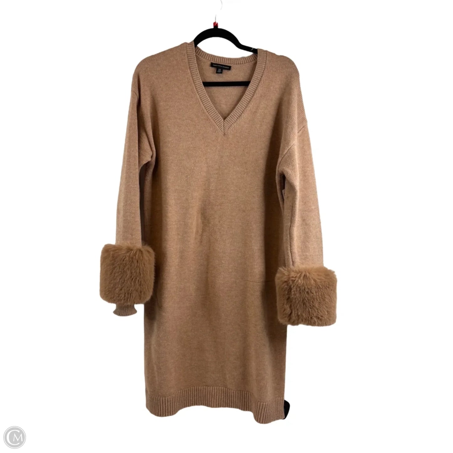 Dress Sweater By Saks Fifth Avenue In Brown, Size: M