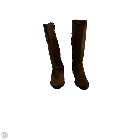 Boots Mid-calf Heels By Coconuts In Brown, Size: 7.5