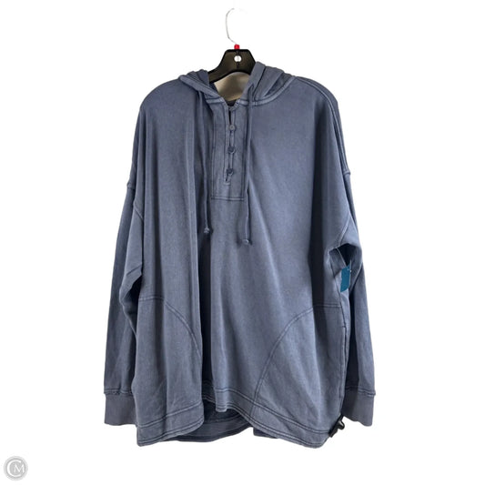 Sweatshirt Hoodie By Aerie In Blue, Size: M