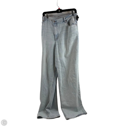 Jeans Wide Leg By American Eagle In Blue Denim, Size: 18