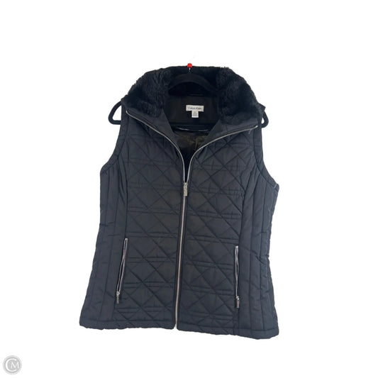 Vest Puffer & Quilted By Calvin Klein In Black, Size: M
