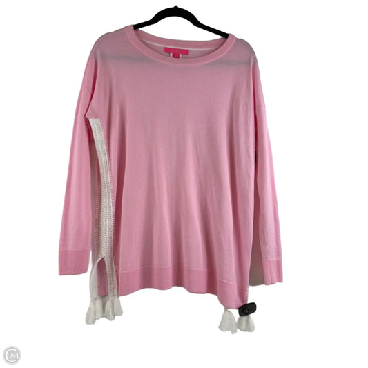 Sweater Designer By Lilly Pulitzer In Pink & White, Size: Xs