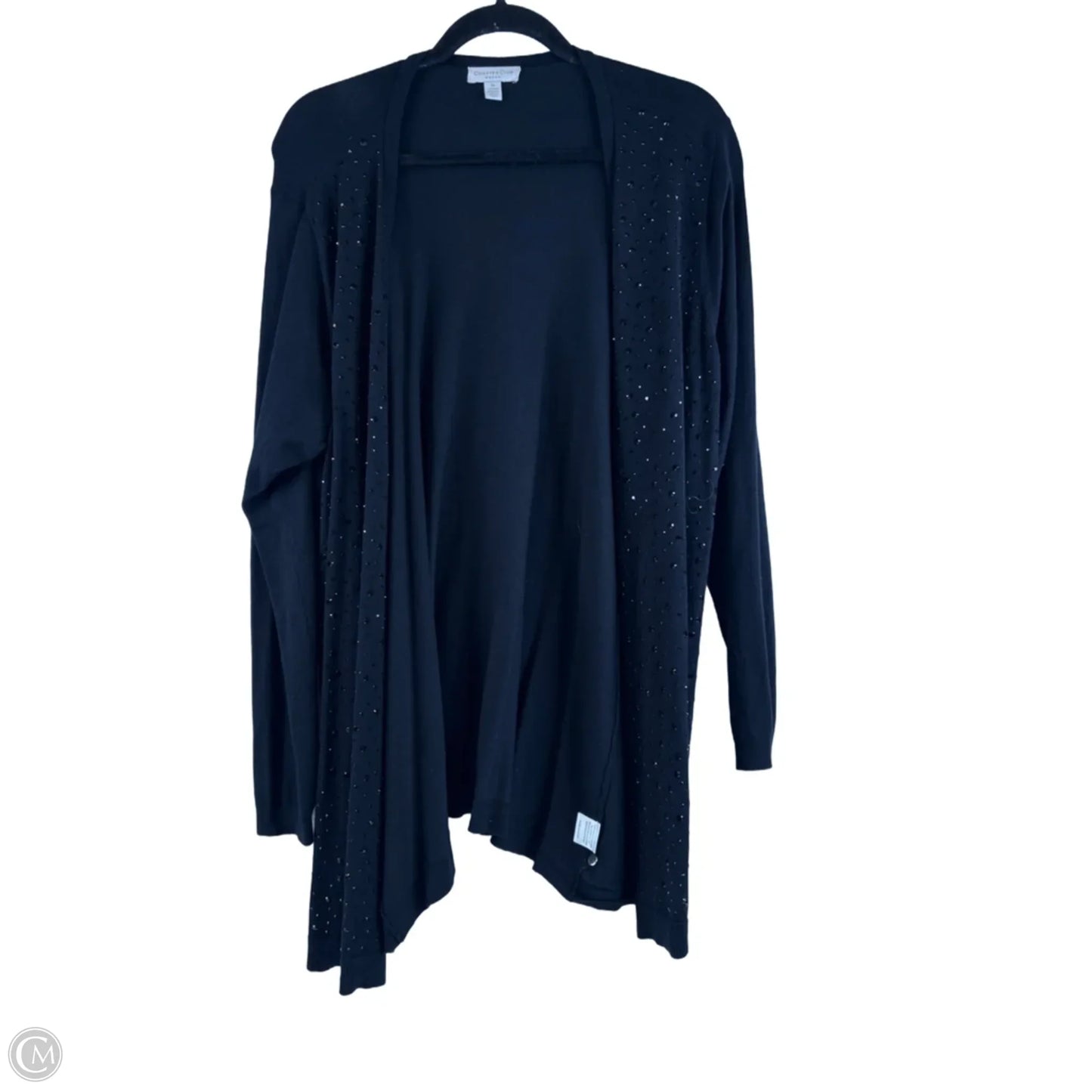 Sweater Cardigan By Charter Club In Black, Size: 1x