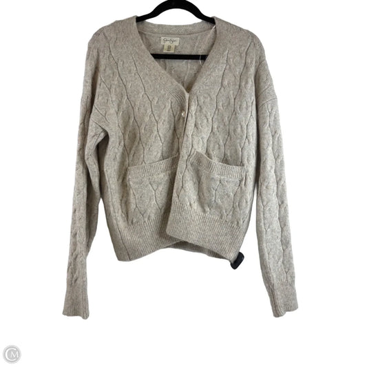 Sweater Cardigan By Jessica Simpson In Beige, Size: S