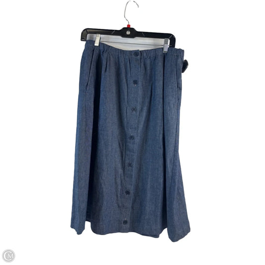 Skirt Midi By Eileen Fisher In Blue, Size: 4p