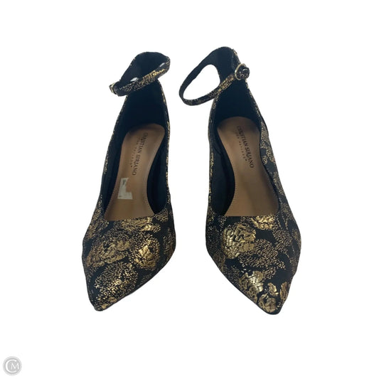 Shoes Heels Stiletto By Christian Siriano For Payless In Black & Gold, Size: 8.5