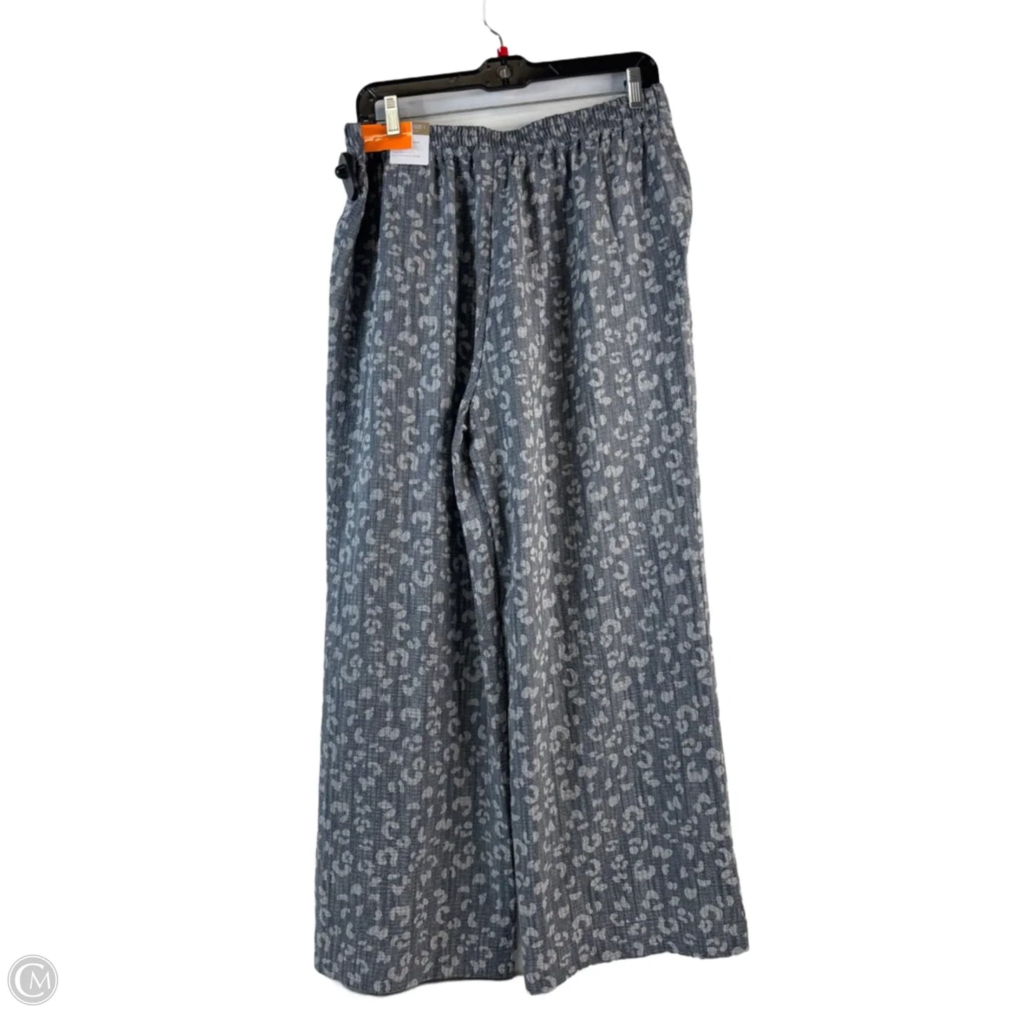 Pants Wide Leg By Chicos In Blue & Grey, Size: 8
