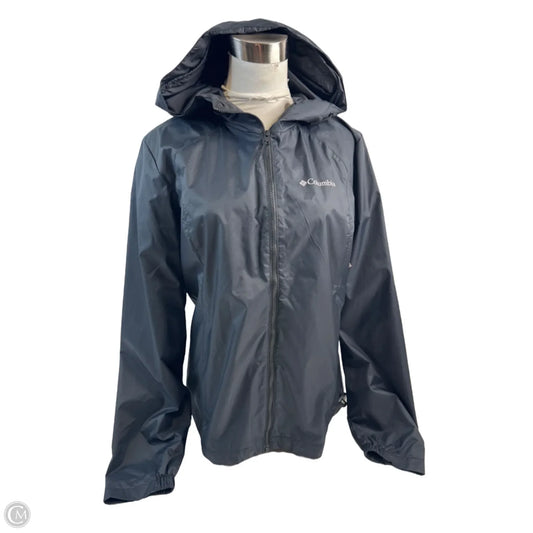 Jacket Windbreaker By Columbia In Blue, Size: S