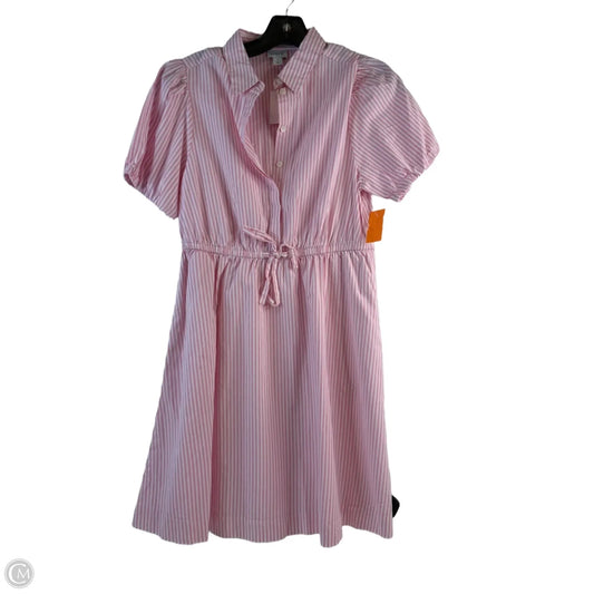 Dress Casual Midi By J. Crew In Pink & White, Size: S