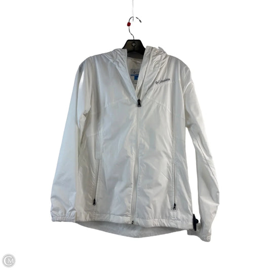 Jacket Windbreaker By Columbia In White, Size: S