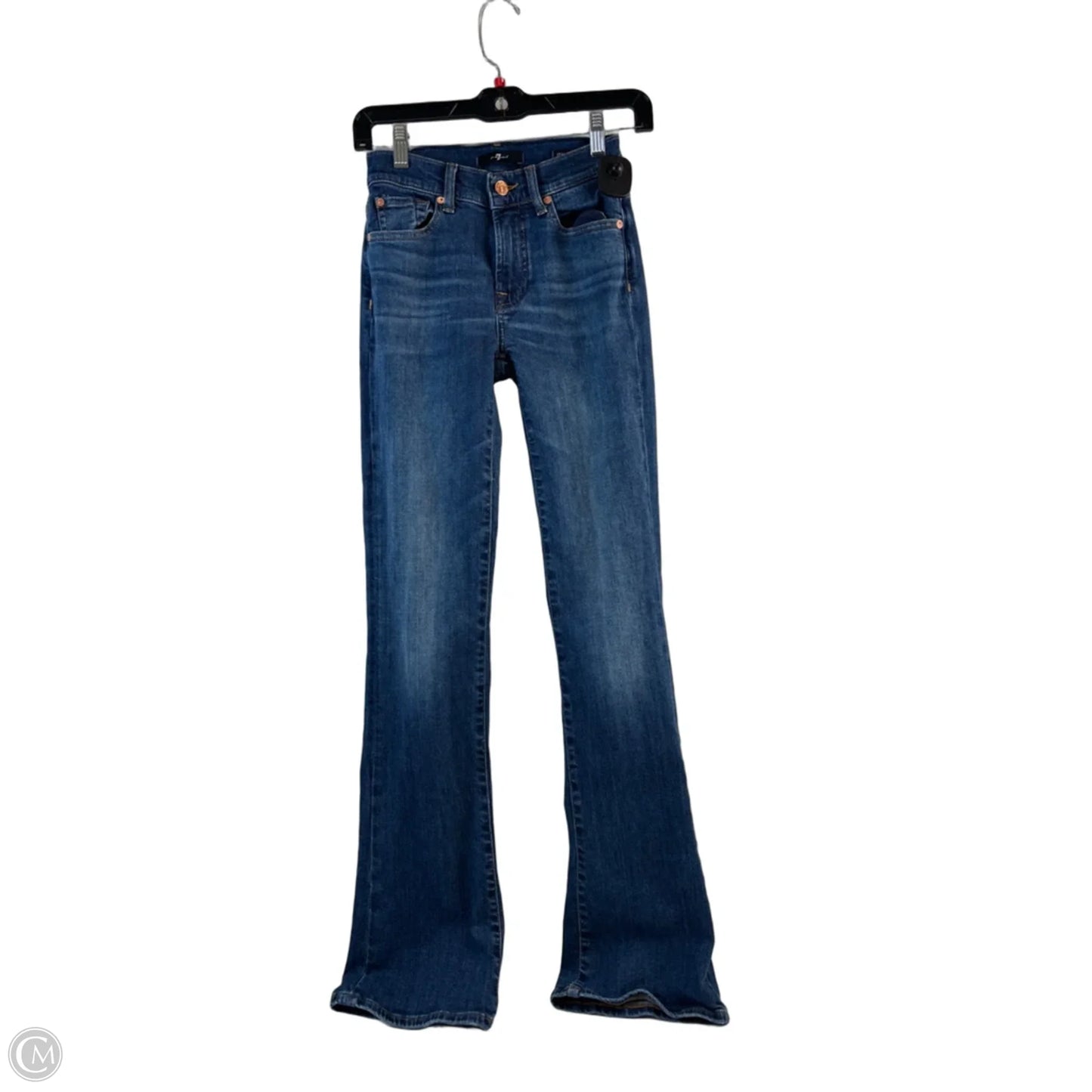 Jeans Boot Cut By 7 For All Mankind In Blue Denim, Size: 2