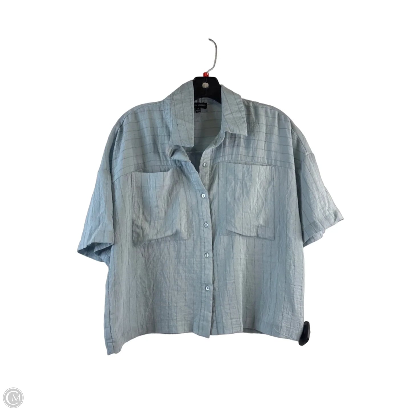 Top Short Sleeve By Modern Works In Blue, Size: S