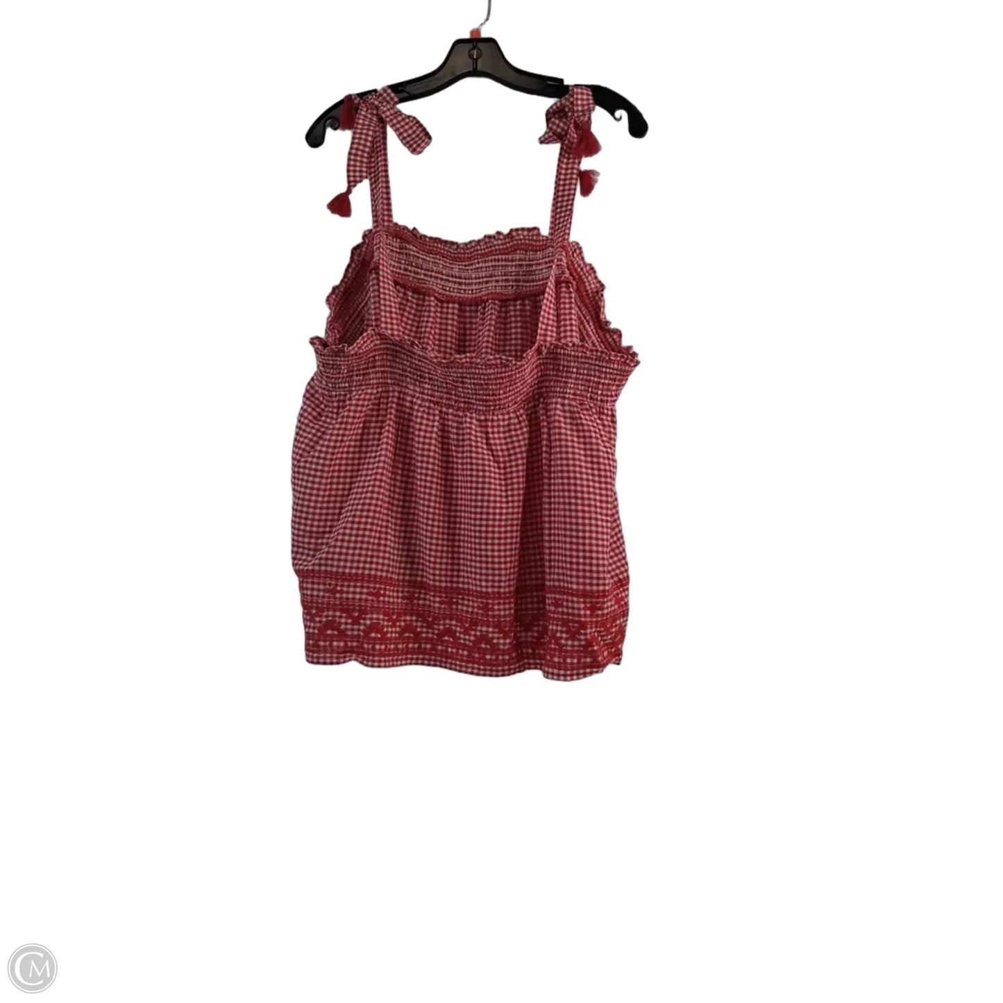 Top Sleeveless By Old Navy In Red & White, Size: Xl
