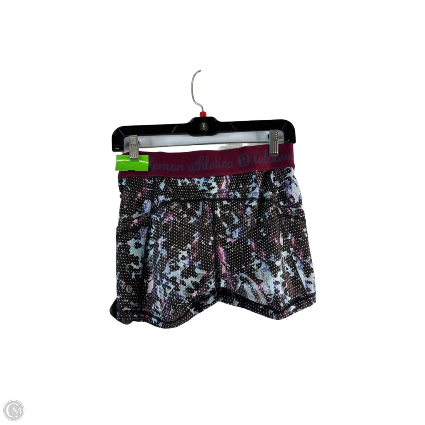 Athletic Shorts By Lululemon In Black & Blue, Size: 6